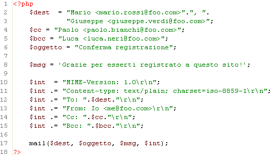 Corso PHP - Mail
