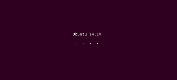L'interfaccia di caricamento di Ubuntu 14.10